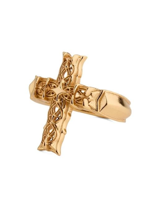 Emanuele Bicocchi Metallic Notre-Dame Cross Ring
