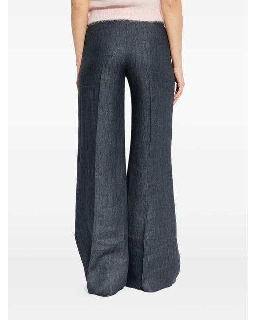 Max Mara Blue Deserto Flared Trousers