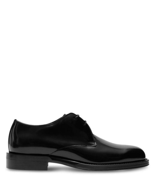 Burberry Black Tux Leather Derby Shoes for men