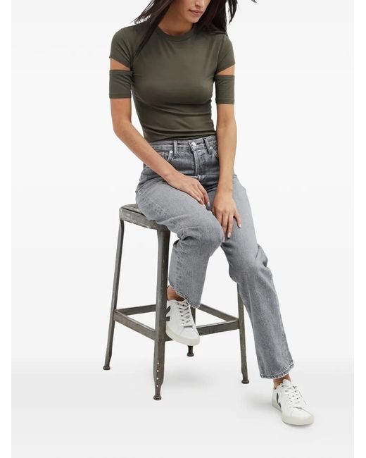 MARCELLA Green Esme Cut-Out Top