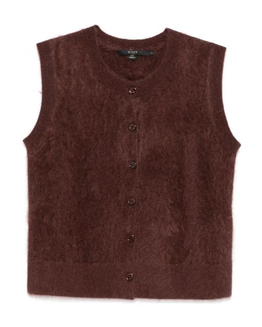 Seventy Brown Weste Aus Kaschmir Mit Knopfverschluss