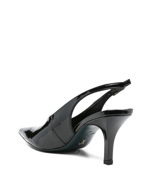 Patrizia Pepe Black 80Mm Slingback Pointed-Toe Pumps