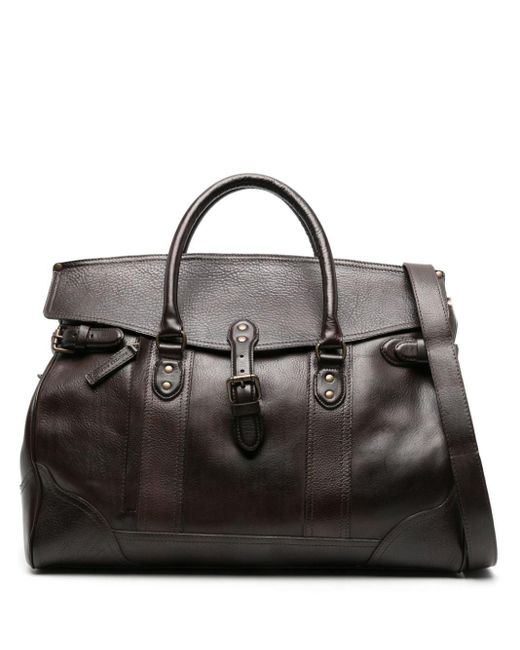 Officine Creative Black Rare 42 Leather Holdall Bag