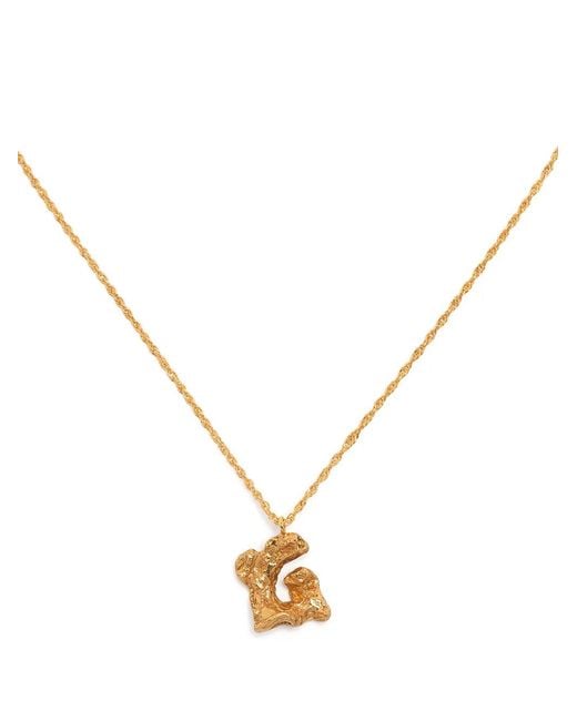 Loveness Lee Metallic G Alphabet Pendant Necklace