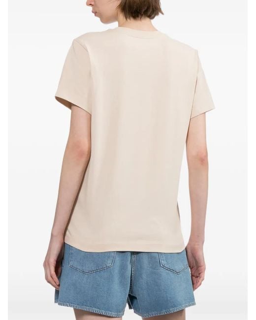 A.P.C. Natural Logo-Embroidered T-Shirt