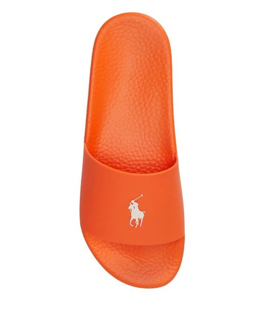 Polo Ralph Lauren Orange Signature Pony Slide for men