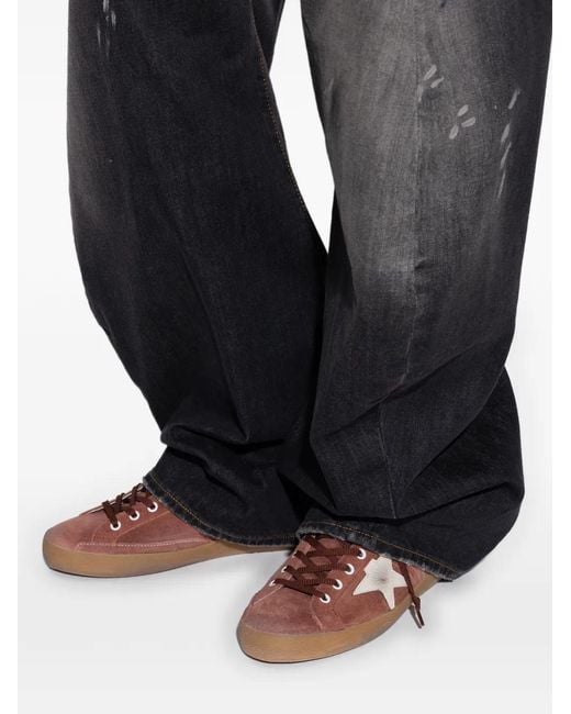 Golden Goose Deluxe Brand Brown Super Star Waxed Suede Upper Heel And Spur Nappa Star for men