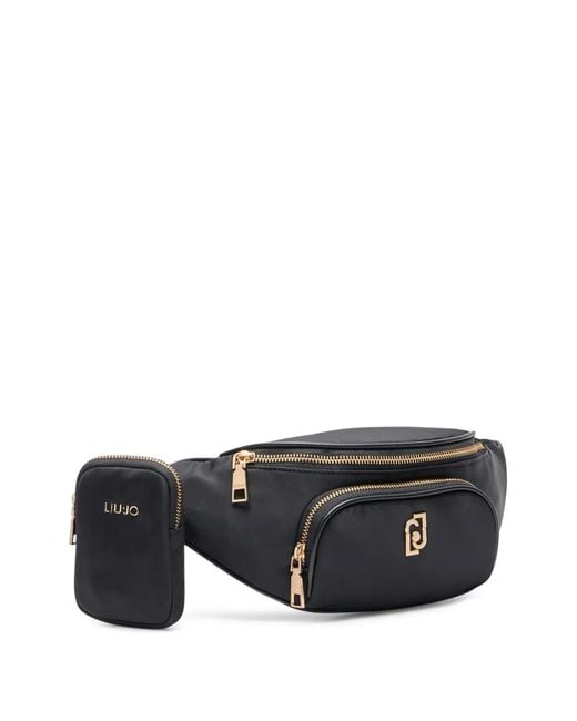 Liu Jo Gray Charm-Detail Belt Bag