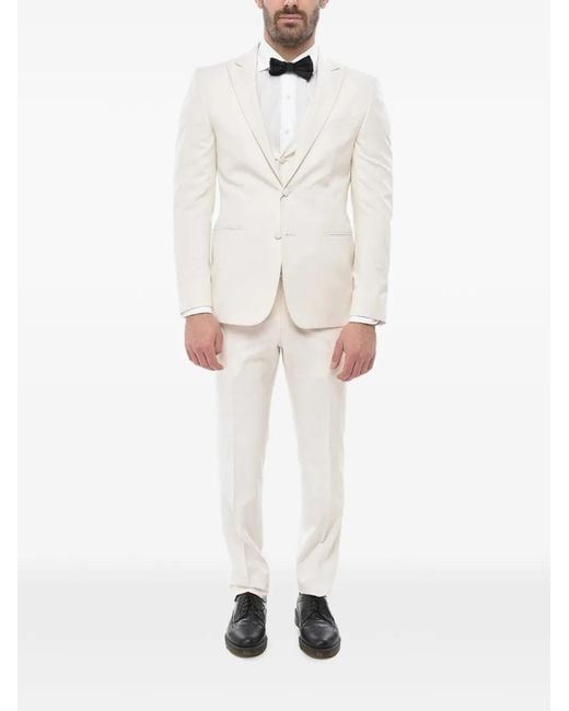 Corneliani White Three-Piece Suit for men