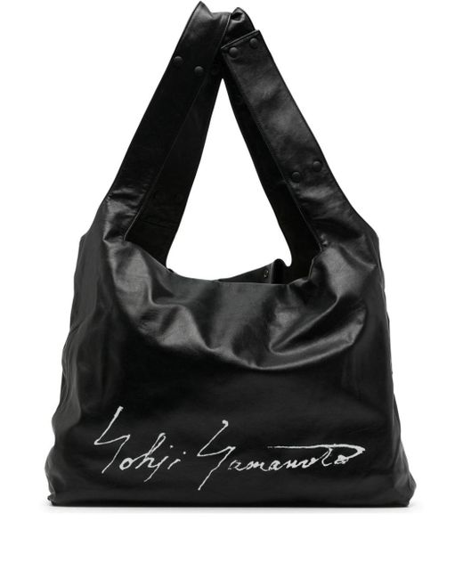 Discord Yohji Yamamoto Black Infinite Signature Logo-print Tote Bag