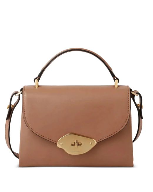 Mulberry Brown Small Lana Leather Top-Handle Bag