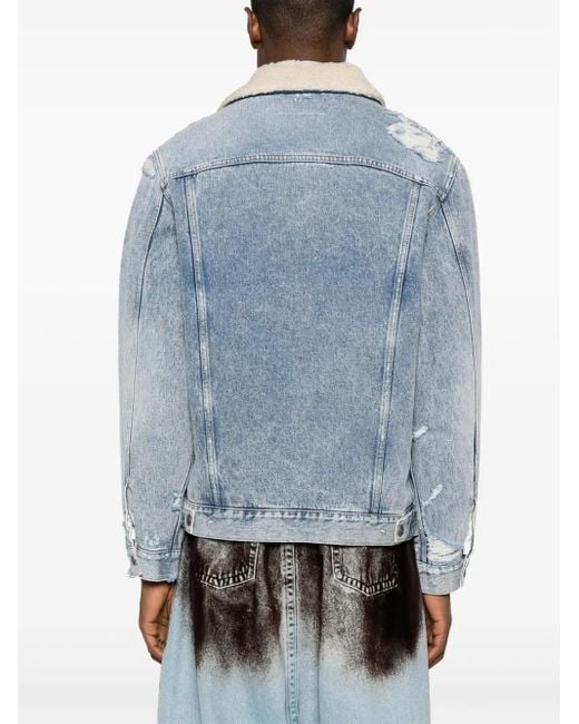 MM6 by Maison Margiela Blue Denim Jackets for men