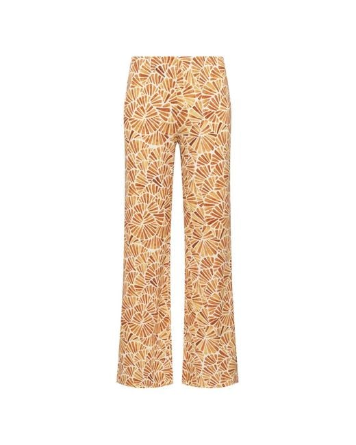 Maliparmi Natural Pantalon À Imprimé Graphique