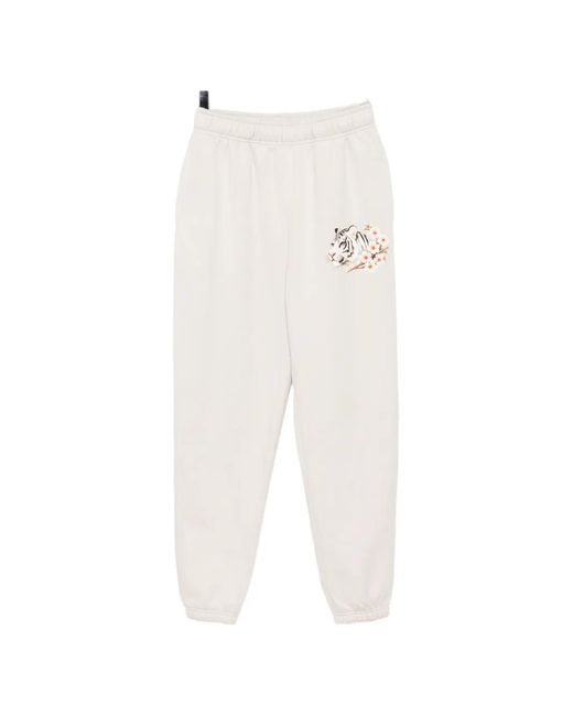 Melt White Tiger-Print Track Pants for men