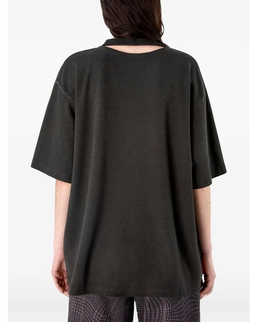 CAMPERLAB Black T-Shirt À Col Rond