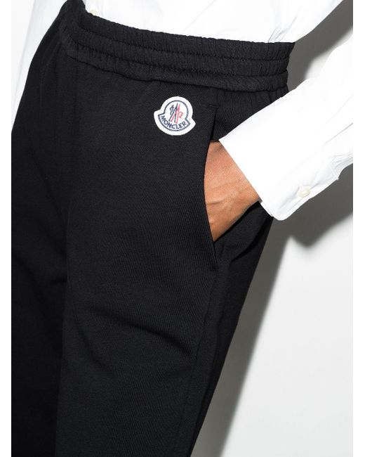 Pantalones de chándal con parche del logo Moncler de Algodón de color Negro  - Lyst