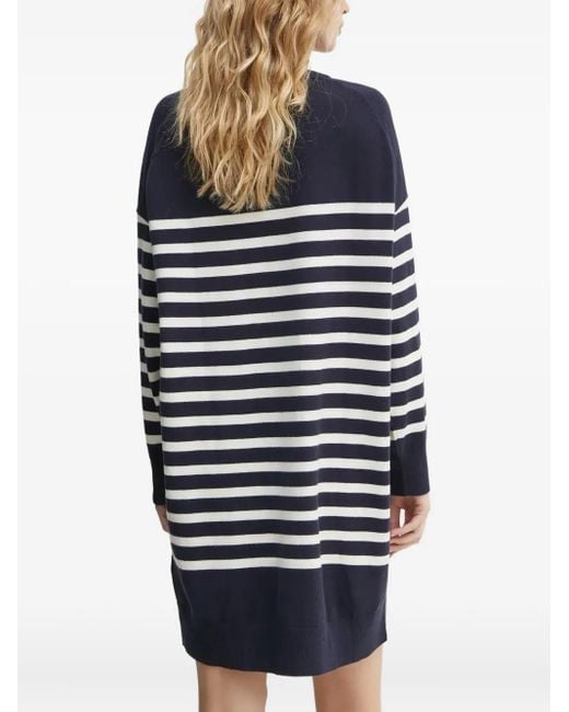 Marc O' Polo Blue Striped Sweater Mini Dress