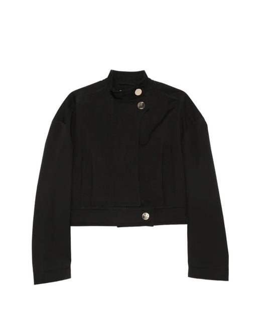 Sportmax Black Cotton Cropped Jacket