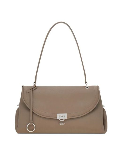 Borsa A Spalla Sofia di Ferragamo in Natural