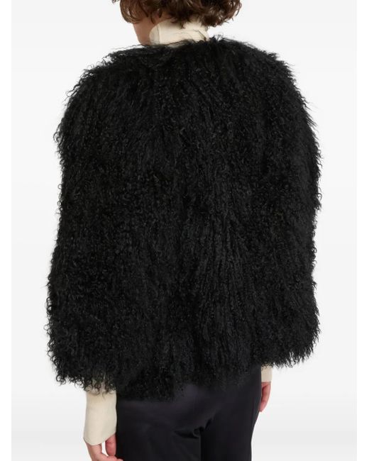 Yves Salomon Black Shearling Jacket