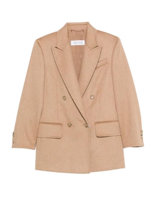 Blazer con doble botonadura Max Mara de color Natural