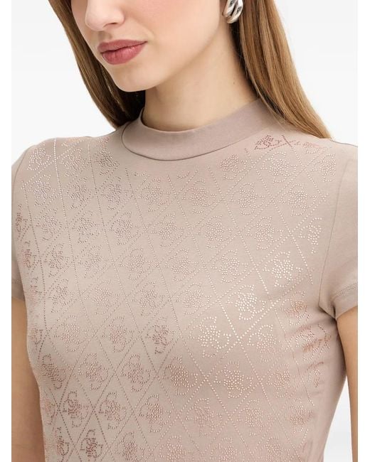 Guess Natural 4G-Embellished T-Shirt