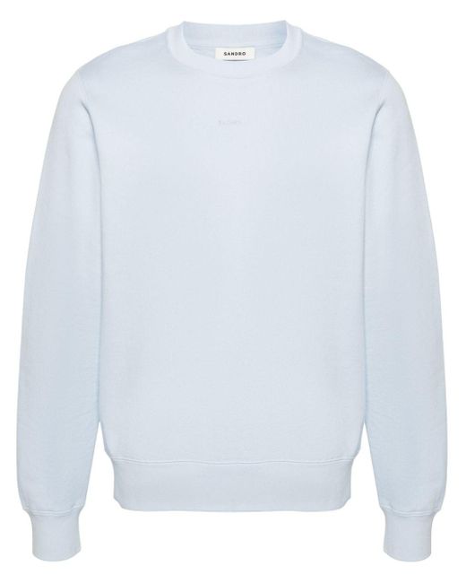 Sandro Katoenen Sweater Met Geborduurd Logo in het White voor heren