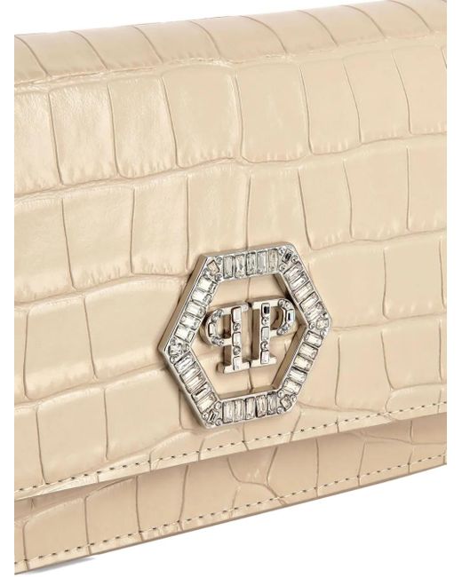 Philipp Plein Natural Umhängetasche Mit Kristallen