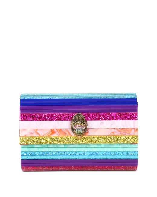 Kurt Geiger Blue Party Eagle Clutch Bag