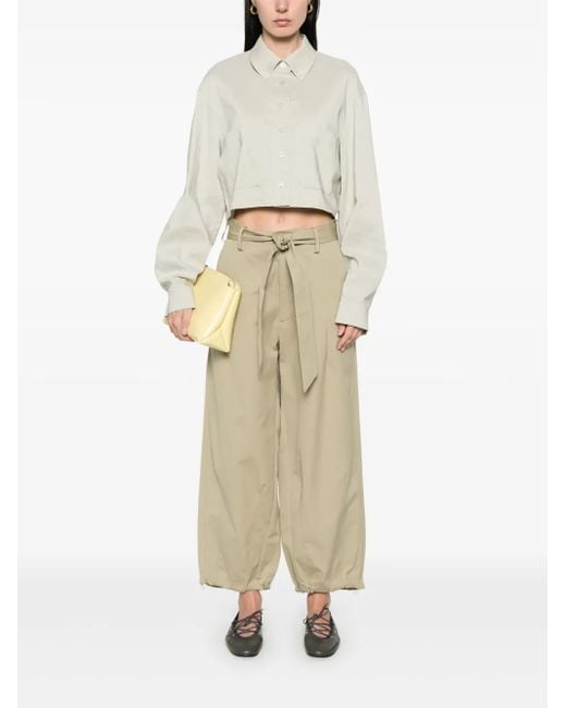 Alysi Natural Belted Trousers