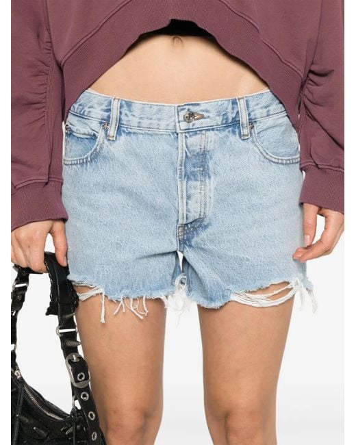 FRAME Blue The Hang Shorts