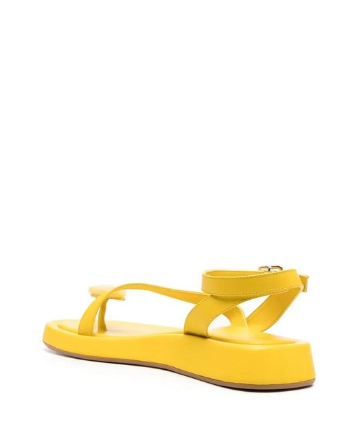Gia Borghini Yellow Open-Toe Sandals