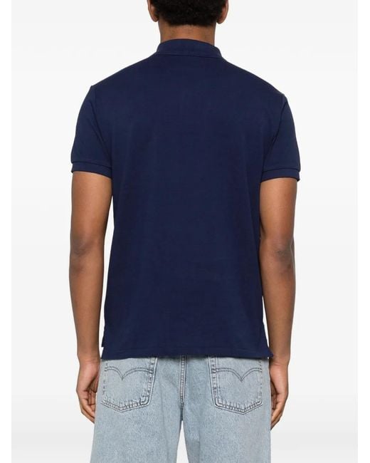 Polo Ralph Lauren Blue Slim Fit Mesh Polo Shirt for men
