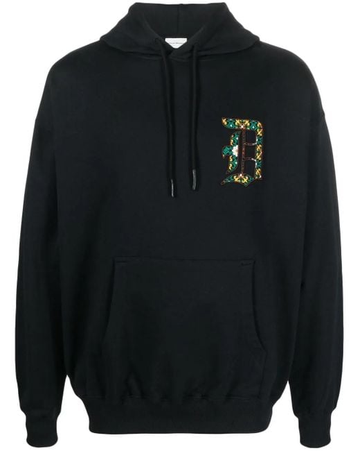 Drole de Monsieur Blue Logo Patch Hoodie for men