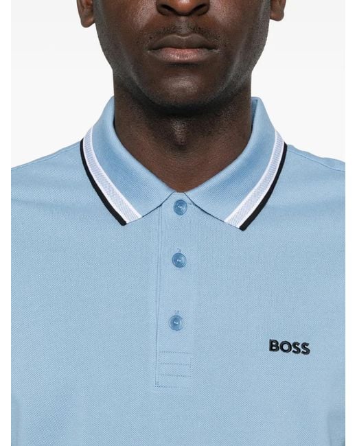 Boss Blue Tipped Polo Shirt for men