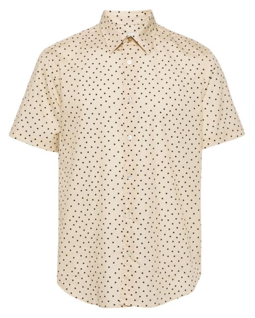 Paul Smith Popeline Overhemd Met Hartprint in het Natural voor heren