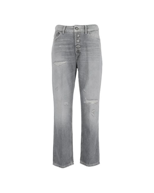 Dondup Gray Koons Distressed Jeans