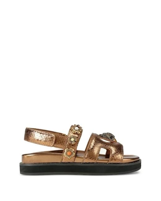Kurt Geiger White Eagle Cut-Out Sandals