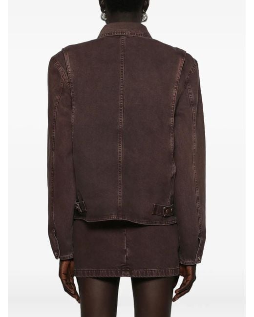 Chaqueta vaquera con cremallera Magda Butrym de color Brown