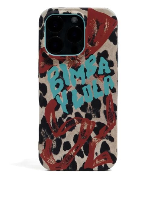 Bimba Y Lola Natural Leopard-print Phone Case
