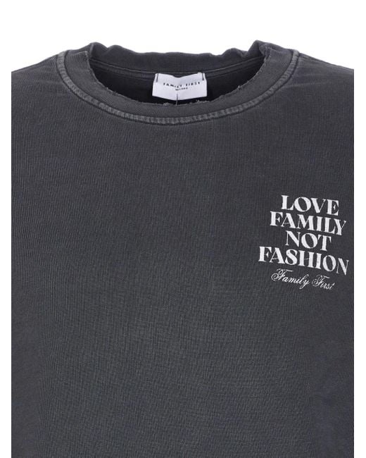FAMILY FIRST Sweater Met Ronde Hals En Print in het Gray voor heren