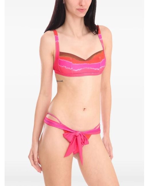 Amir Slama Red X Jade Picon Tie-Dye Bikini