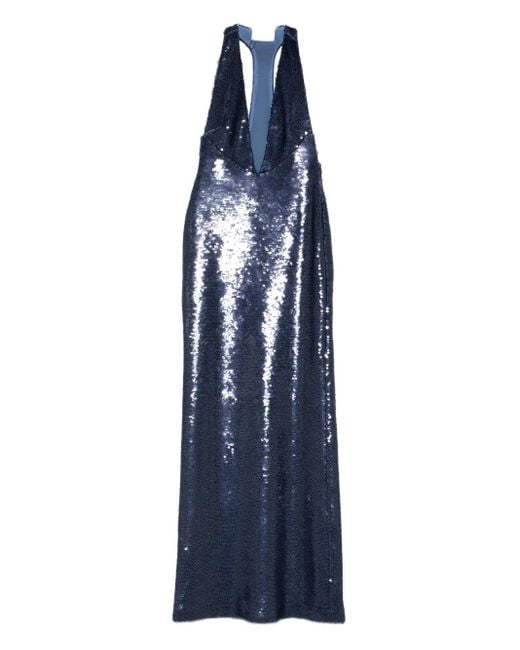 The New Arrivals Ilkyaz Ozel Olympia スパンコール マキシドレス Blue