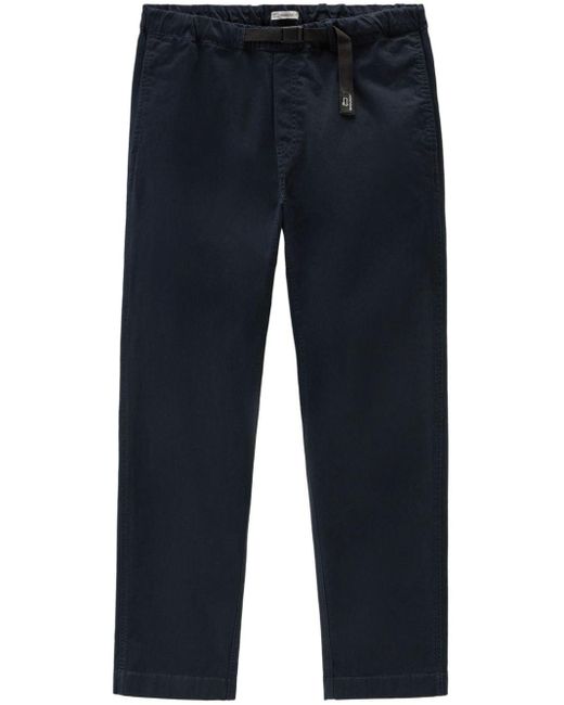 Woolrich Blue Belted Straight-leg Trousers for men