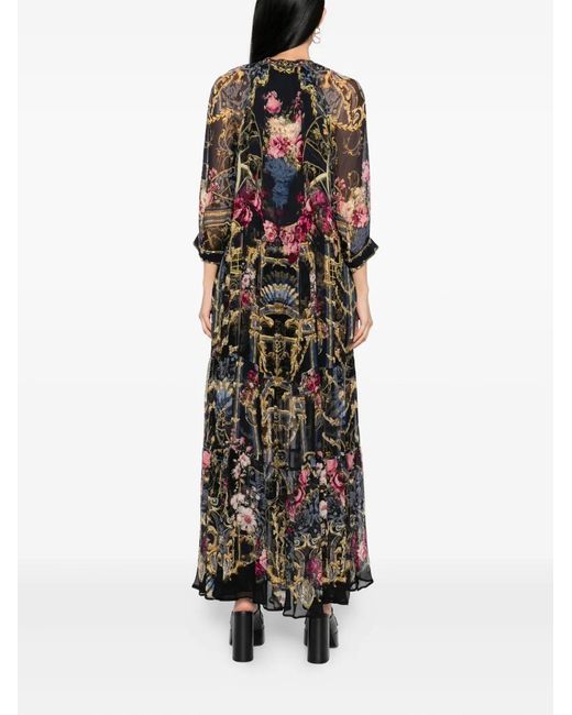 Camilla Black Floral-Print Dress