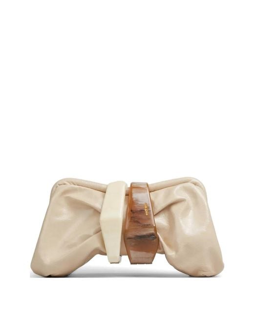 Cult Gaia Natural Julita Convertible Clutch Bag