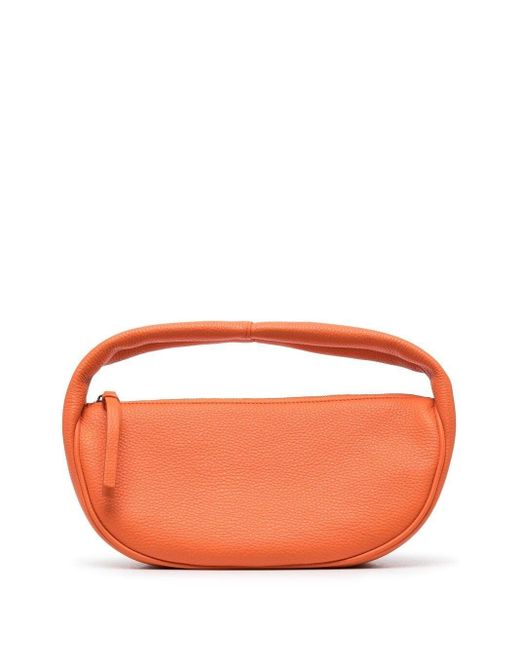 by far Orange Grained Texture Tote