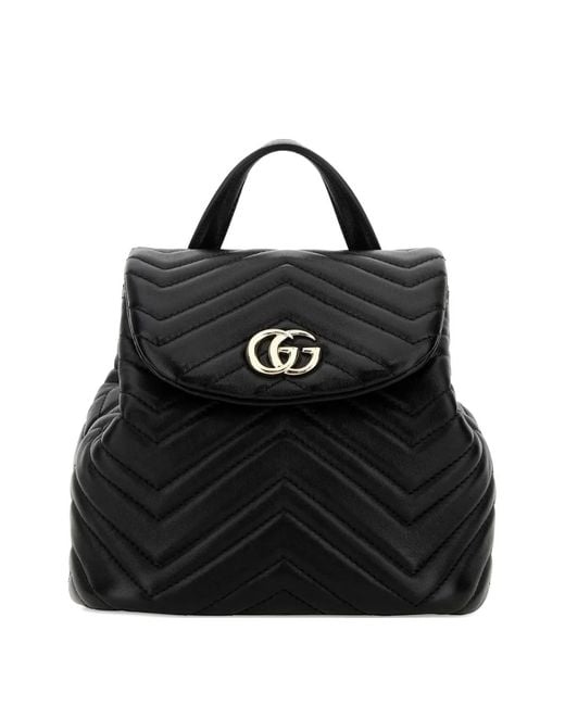 Gucci Black Mini Gg Marmont Backpack