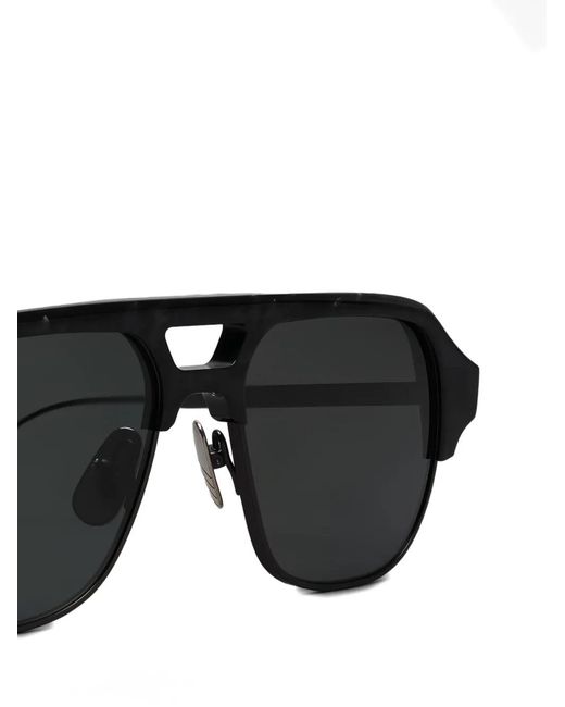 Thom Browne Black Pilot-Frame Sunglasses