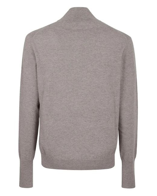 Ballantyne Gray Half-Zip Sweater for men